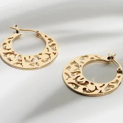 Créoles Tyfene Plaqué Or Jaune