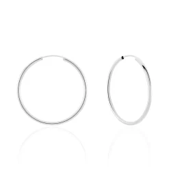 Créoles Valencina Or Blanc