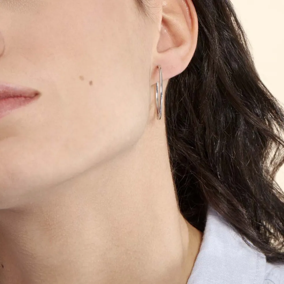 Créoles Valencina Or Blanc