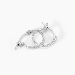 Créoles Valentine Argent Blanc