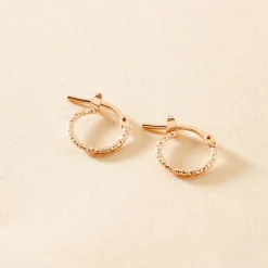 Créoles Valentine Argent Rose