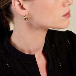 Créoles Venezia Acier Jaune