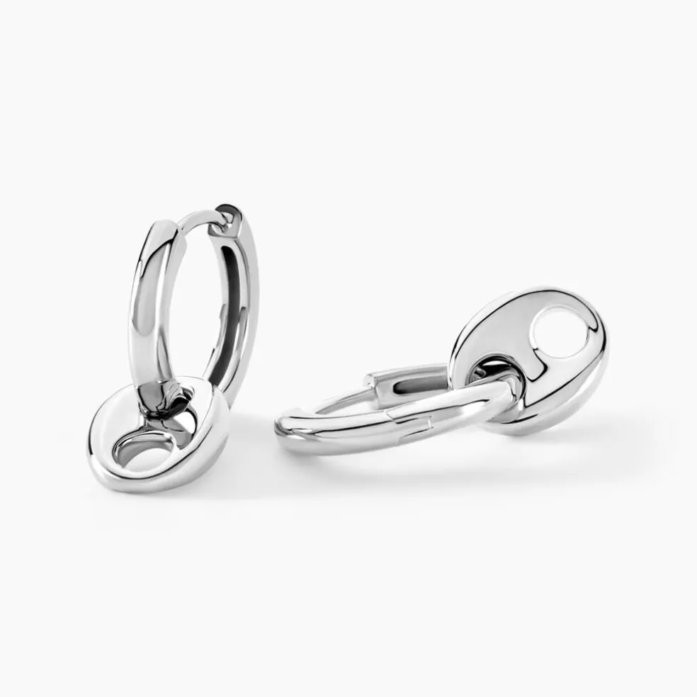 Créoles Viana Argent Blanc