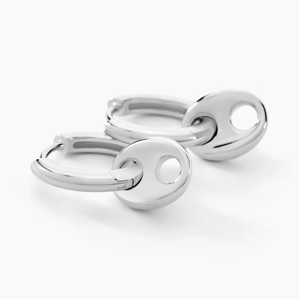 Créoles Viana Argent Blanc