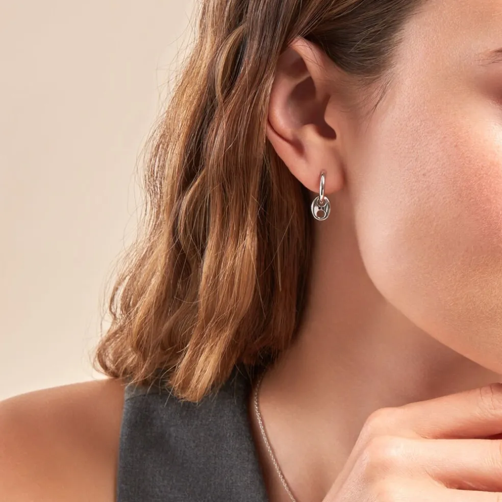 Créoles Viana Argent Blanc