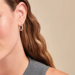 Créoles Ysanne Argent Blanc