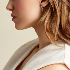 Créoles Ysee Argent Blanc Oxyde De Zirconium