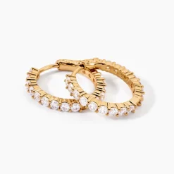 Créoles Zoelia Plaqué Or Jaune Oxyde De Zirconium