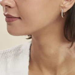 Créoles Zoelia Plaqué Or Jaune Oxyde De Zirconium