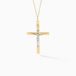 DAMIAN KREUZ 2 Unisex Anhänger Gold 375 (9 Karat) Christus