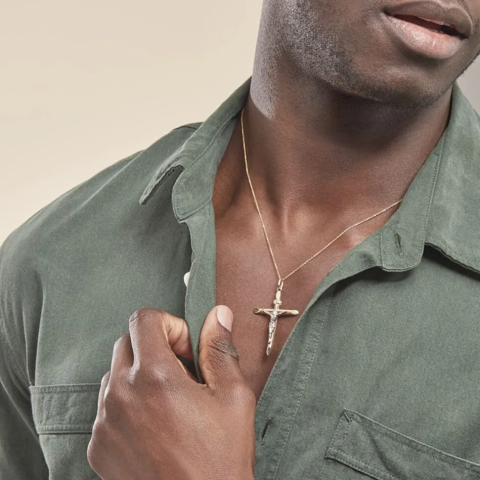 DAMIAN KREUZ 2 Unisex Anhänger Gold 375 (9 Karat) Christus