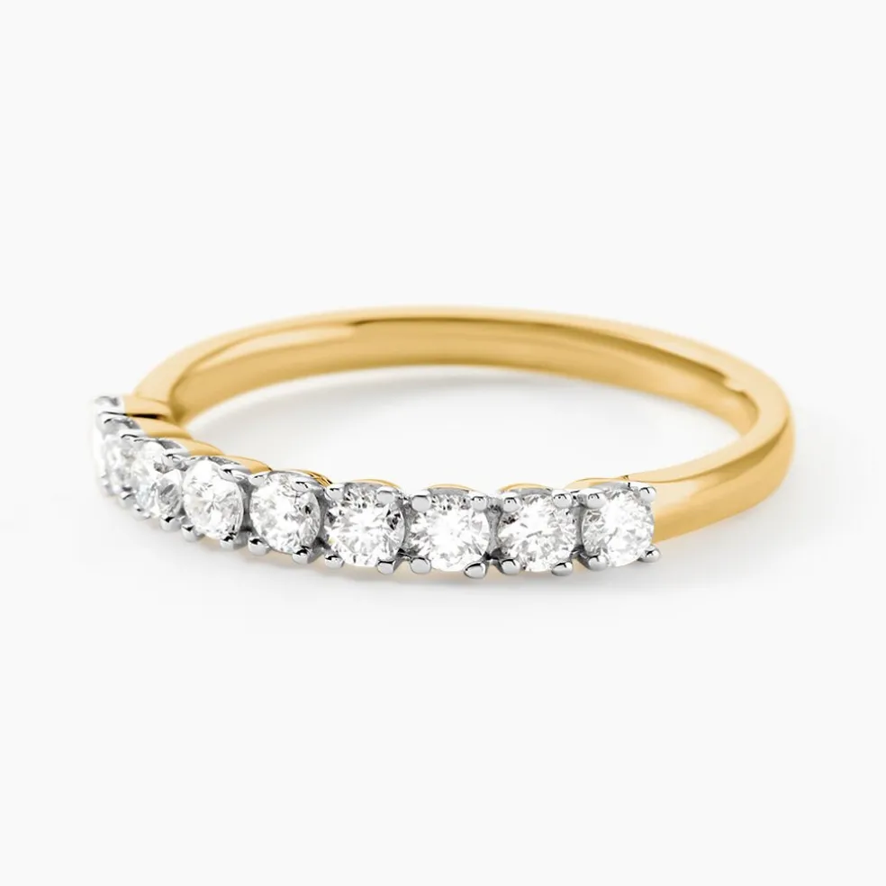 Demi Alliance Eloisa Or Jaune Diamant Synthétique