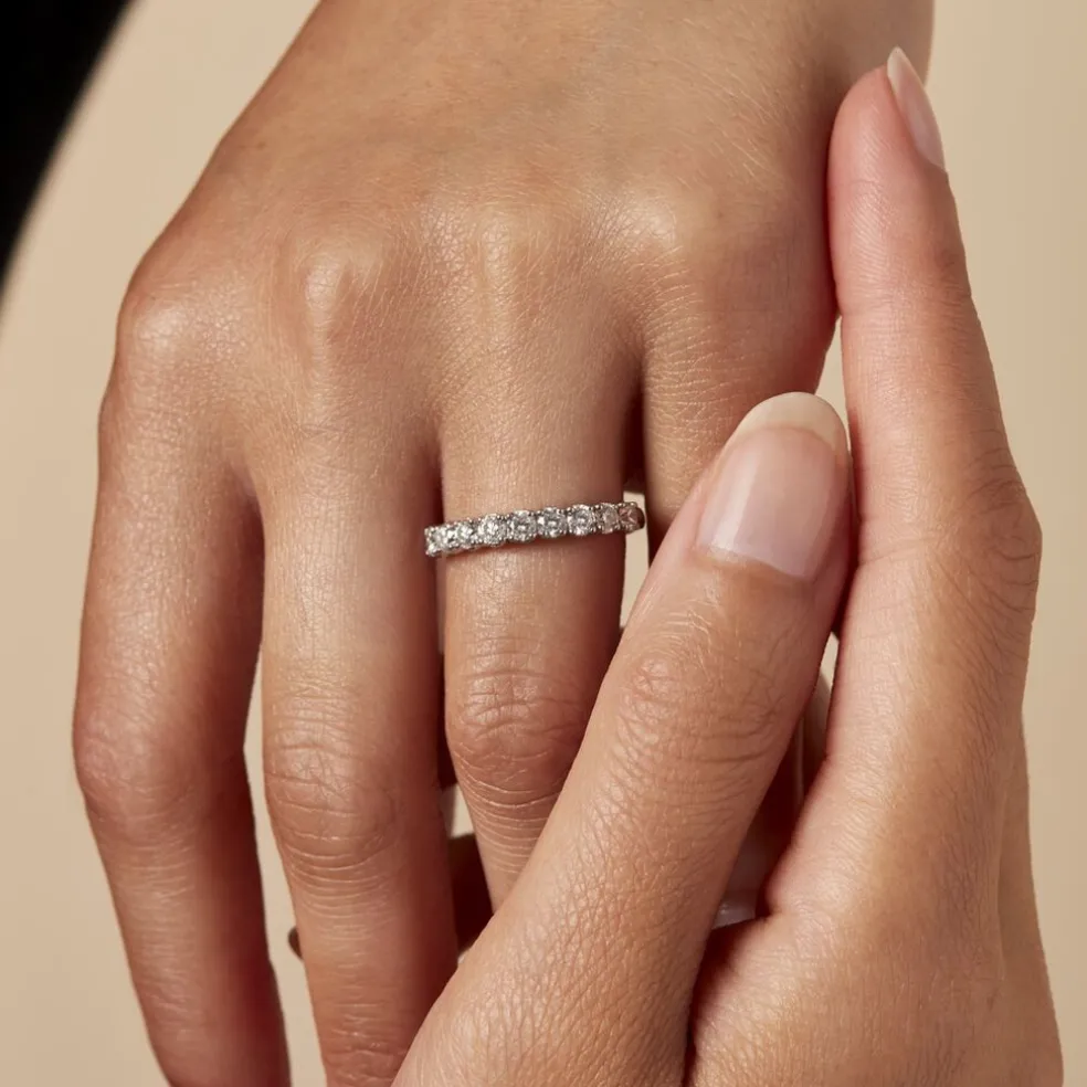 Demi Alliance Eloise Platine Blanc Diamant