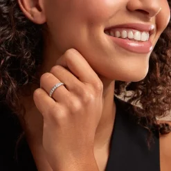 Demi Alliance Rhea Platine Blanc Diamant