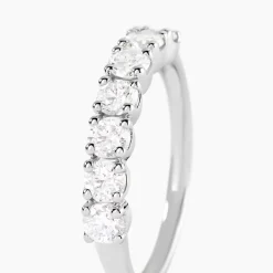 Demi-alliance Eloisa Or Blanc Diamants Synthétique