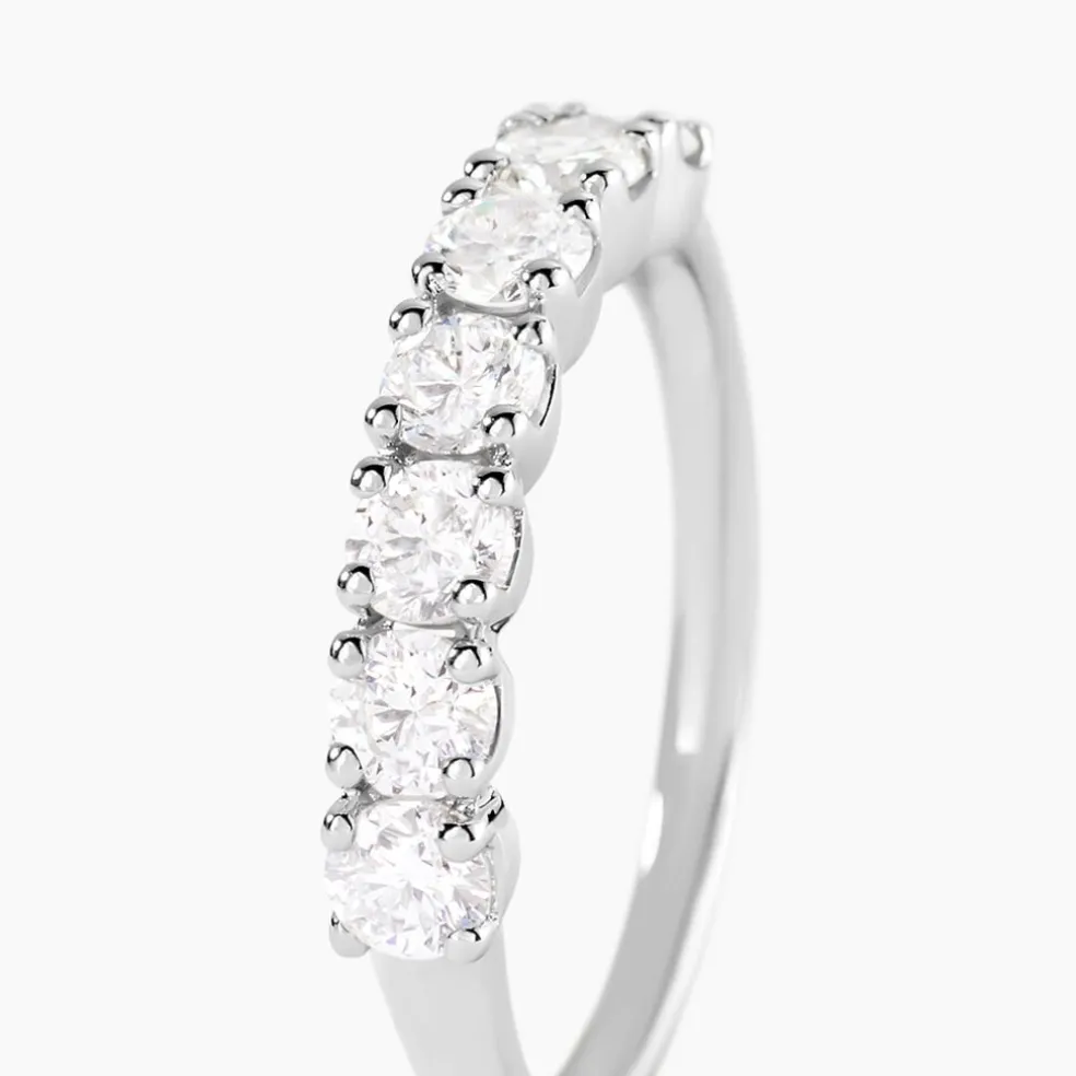 Demi-alliance Eloisa Or Blanc Diamants Synthétique