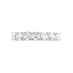 Demi-alliance Eloisa Or Blanc Diamants Synthétique