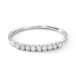 Demi-alliance Hera Platine Blanc Diamant