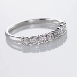 Demi-alliance Or Blanc  Eloisa Diamant Synthetique