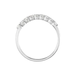 Demi-alliance Or Blanc  Eloisa Diamant Synthetique