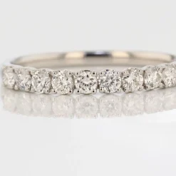 Demi-alliance Or Blanc  Eloisa Diamant Synthetique