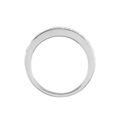 Demi-alliance Or Blanc Valentine Diamant Synthetique