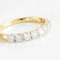 Demi-alliance Or Jaune  Eloisa Diamant Synthetique