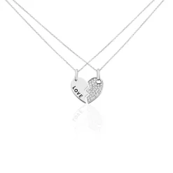 Duo De Colliers Argenc Caoimhe Oxyde