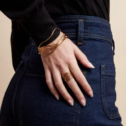 Jonc Gold Aura Acier Jaune