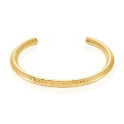 Jonc Hera Acier Dore Yseut Effet Strie