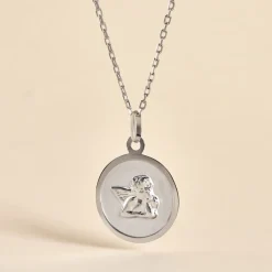 Medaille Or Blanc Hannae