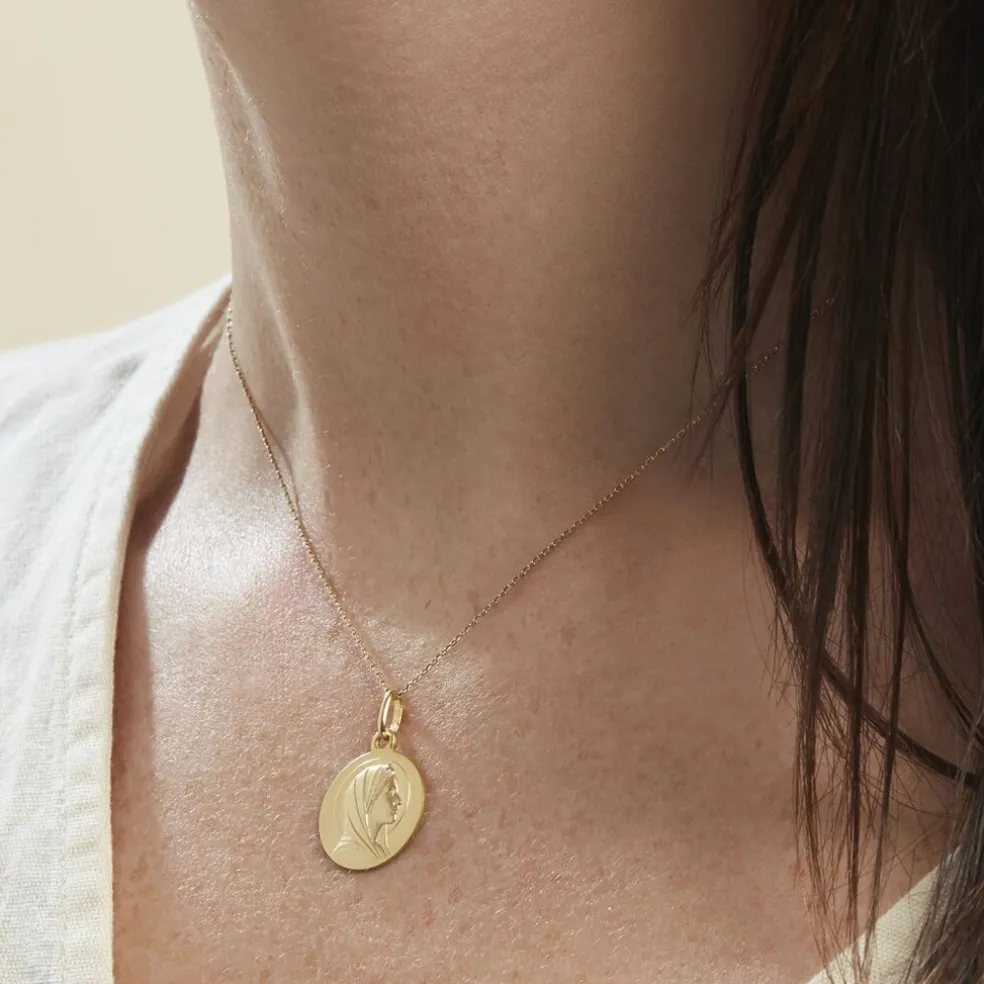 Medaille Or Jaune Vierge