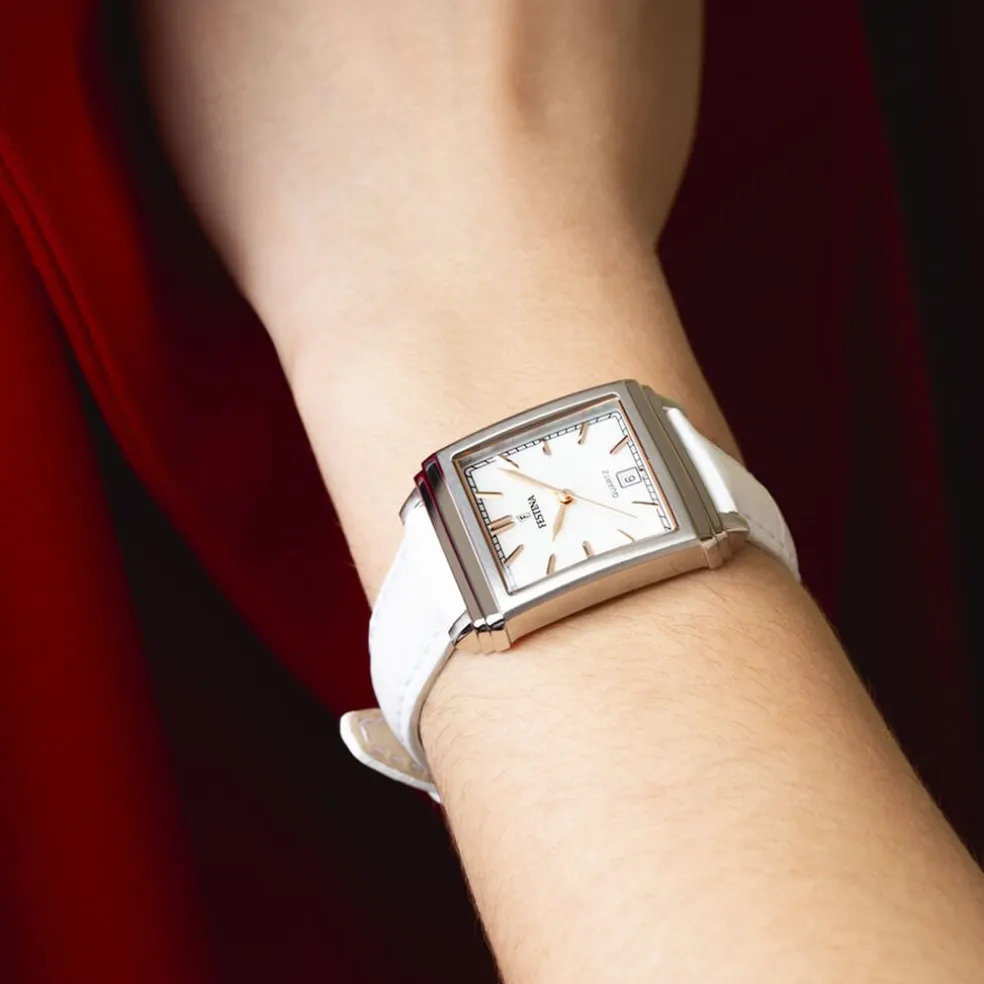 Montre Festina On The Square Nacre Blanche