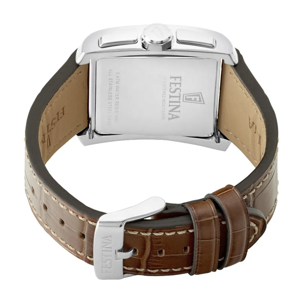 Montre Festina On The Square Chrono Argenté