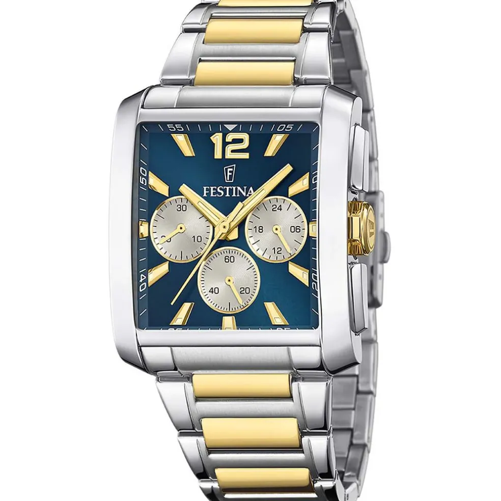 Montre Festina On The Square Chrono Bleu