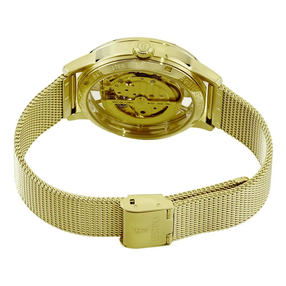 Montre Festina Squelette Doré