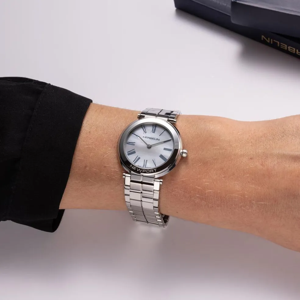 Montre Herbelin Newport Slim Nacre Blanche