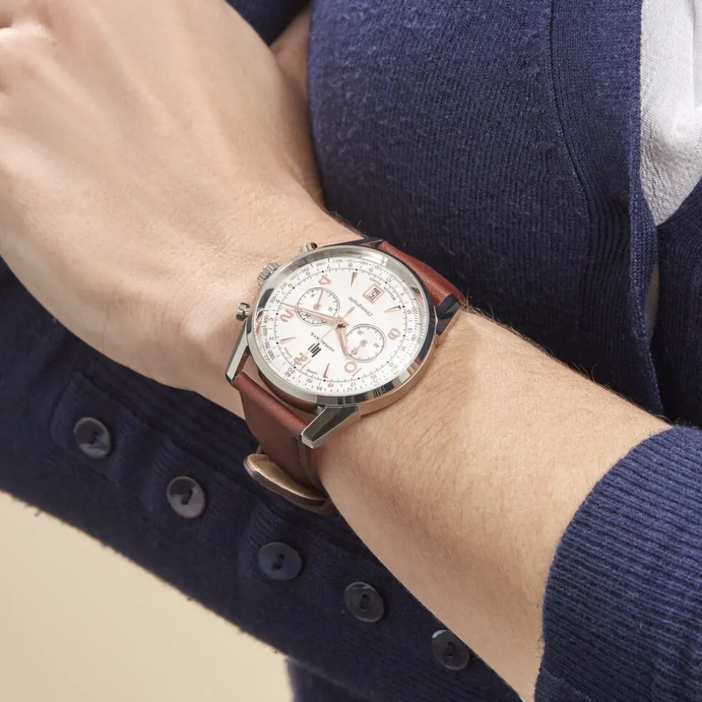 Montre Lip Himalaya Chrono Argenté