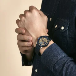 Montre Montignac Round Bleu