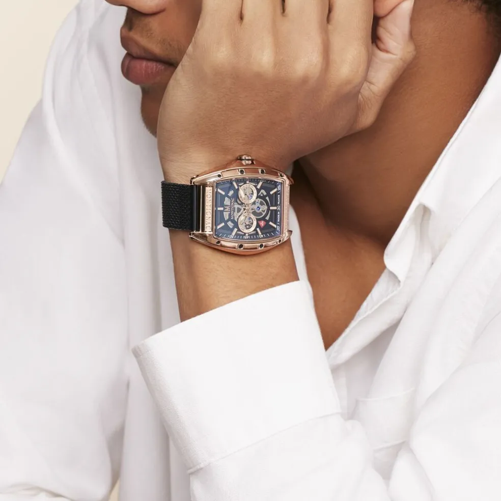 Montre Montignac Tonneau Bleu