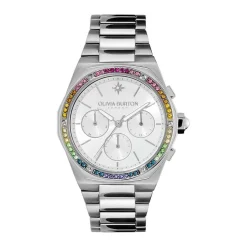 Montre Olivia Burton Hexa Multifonction Argenté