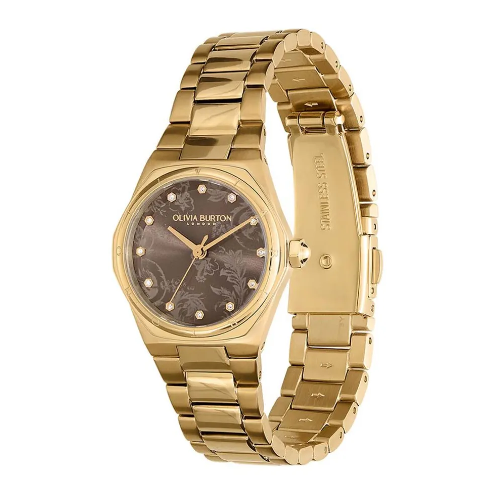 Montre Olivia Burton Mini Hexa Marron