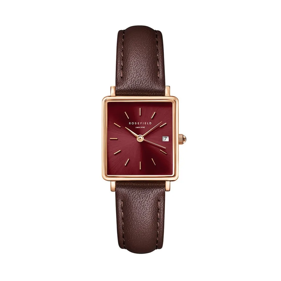 Montre Rosefield Boxy Xs Bordeaux