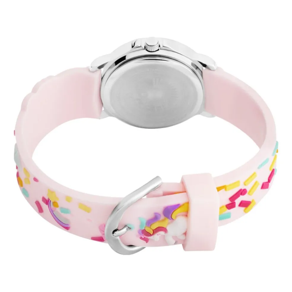 Montre Upp Fuzzy Rose Et Blanc