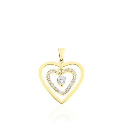 Pendentif Ademe Or Jaune Oxyde De Zirconium