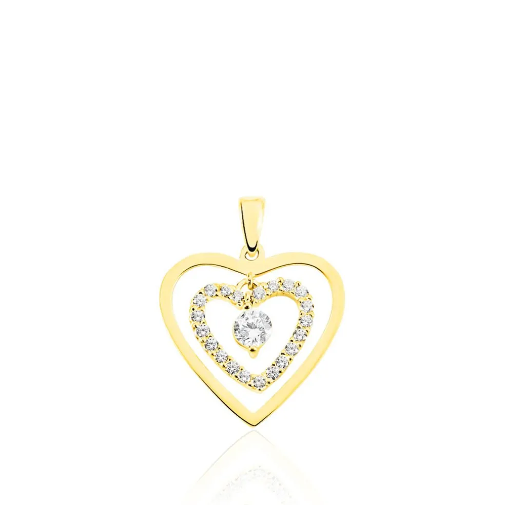 Pendentif Ademe Or Jaune Oxyde De Zirconium