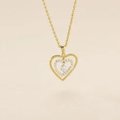 Pendentif Ademe Or Jaune Oxyde De Zirconium