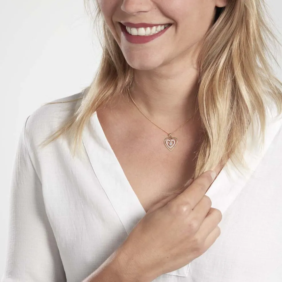 Pendentif Ademe Or Jaune Oxyde De Zirconium