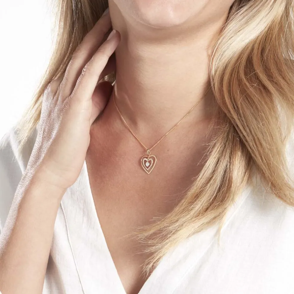 Pendentif Ademe Or Jaune Oxyde De Zirconium