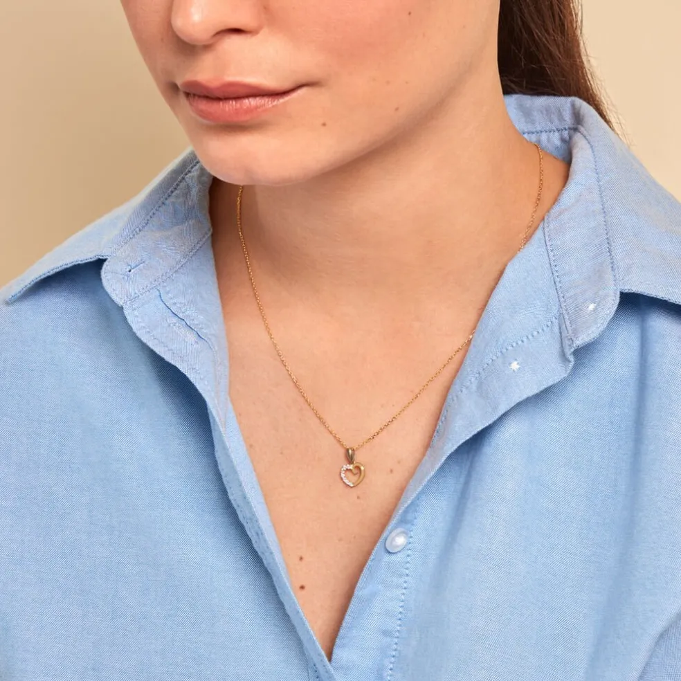 Pendentif Aereda Or Jaune Oxyde De Zirconium